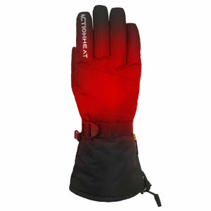 ActionHeat red and black ombre winter glove with adjustable wrist strap