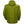 Back view of a lime green Helly Hansen hooded rain jacket