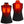 Gerbing heated vest showing front and back views with glowing heating elements