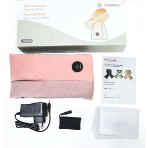 Thermrup far infrared heating scarf kit with power adapter battery pack and manual