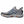 Korkers grey and blue low top hiking shoe with speckled midsole and orange accents