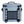 Grey soft sided cooler bag with black handle and mesh front pocket
