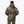Back view of a person wearing a camouflage hooded jacket