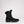 Pajar black winter boot with faux fur trim and velcro strap closure