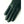 Dark green leather glove on white background