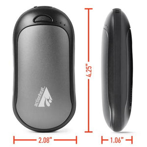 ActionHeat hand warmer showing dimensions of 4.25 inches by 2.08 inches by 1.06 inches