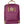 Plum purple Fjallraven Kanken backpack with tan leather handles and trim