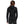 Back view of a woman wearing a black Black Diamond hooded long sleeve top