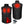 ActionHeat black heated vest showing heating element dimensions and battery pack