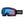 Smith Optics ski goggles with black frame and blue mirrored lens