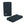 Two black Mobile Warming portable power banks showing front and side profiles