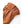 Close up of brown suede Hestra glove cuff with gathered elastic detail