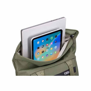 Thule backpack containing a laptop and tablet