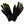 Therm-ic black and neon yellow heated gloves with power button