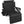 Black folding stadium seat with armrests and side pockets