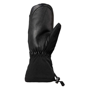 Heat Experience black leather mitten with adjustable wrist strap