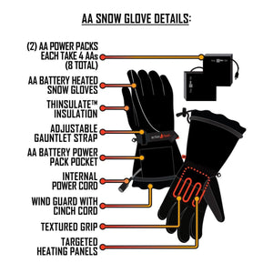 Open Box ActionHeat Women's AA Battery Heated Gloves