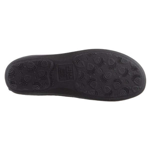 Black Acorn slipper sole with embossed acorn pattern