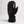 Black Swany leather mitten with zippered pocket and Tri-Plex Alpha branding