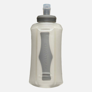 Nathan soft flask water bottle with grey cap and handle