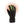 Therm-ic black heated glove with neon yellow accents and power button on back of hand