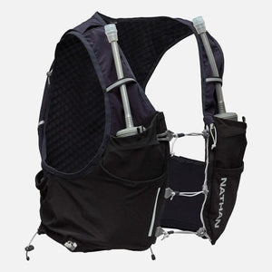 Nathan black hydration running vest with two water flasks