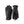 Hestra black leather gloves with zippered wrist detail