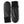 Hestra black leather mittens with ribbed cuffs