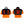 Black heated vest showing front and back heating elements over an orange shirt