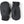 Pair of black Hestra mittens with adjustable wrist straps