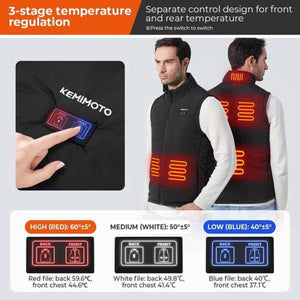 Kemimoto Men's Classs Dual Power Heated Vest