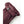 Close up of burgundy Hestra leather glove cuff with branded metal snap button