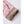Hestra pink leather glove with a brown knit cuff