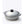 Snow Peak silver aluminum cooking pot with lid