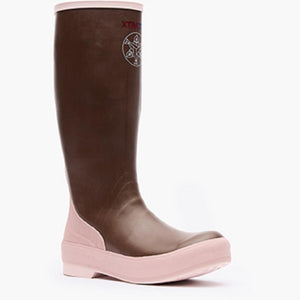Xtratuf brown and pink rubber knee boot