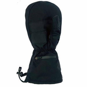 Volt Heat black insulated mitten with zippered battery pocket and adjustable wrist strap