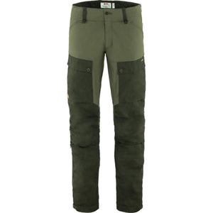 Fjallraven Vidda Pro trousers in olive green with reinforced knees and thigh pockets
