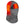 Grey heated balaclava with glowing red heating elements on the sides