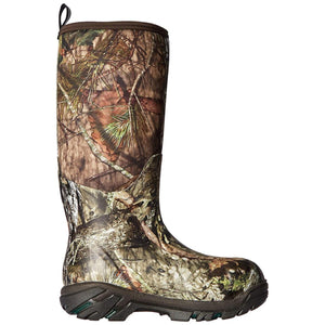 Muck tall rubber hunting boot with Mossy Oak camouflage pattern