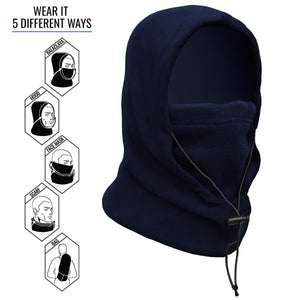 ActionTech 5-in-1 Wind and Waterproof Fleece Balaclava