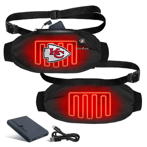 ActionHeat Kansas City Chiefs heated hand warmer pouch with battery pack and charging cable