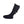 Black compression sock with attached electronic cable and connector