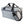 AO Coolers silver soft cooler bag with black straps and zipper