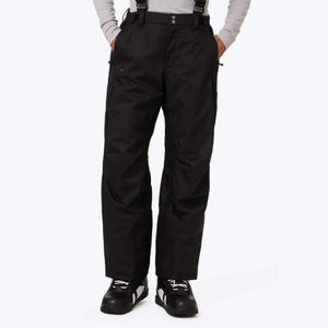 Mobile Warming black insulated ski pants with suspenders