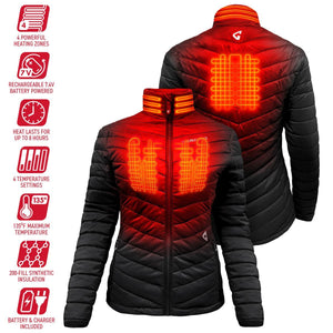 Open Box Gerbing 7V Women's Khione Puffer Heated Jacket 2.0