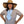 Woman wearing a wide brim straw hat and a light blue cooling neck wrap
