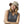 Woman wearing a beige Mission bucket hat with a chin strap and a grey sleeveless top