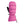 Seirus pink insulated winter mitten with black palm and adjustable wrist strap