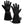 Pair of black heated gloves with battery pack and Fan-Tex branding