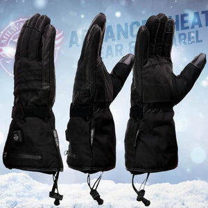 Milwaukee Leather black waterproof heated gloves with adjustable wrist straps and drawstrings